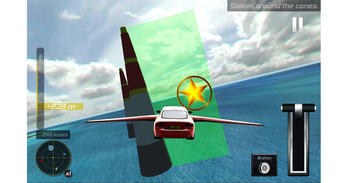 Captura de Tela do Jogo Flying Car Flight Simulator 3D