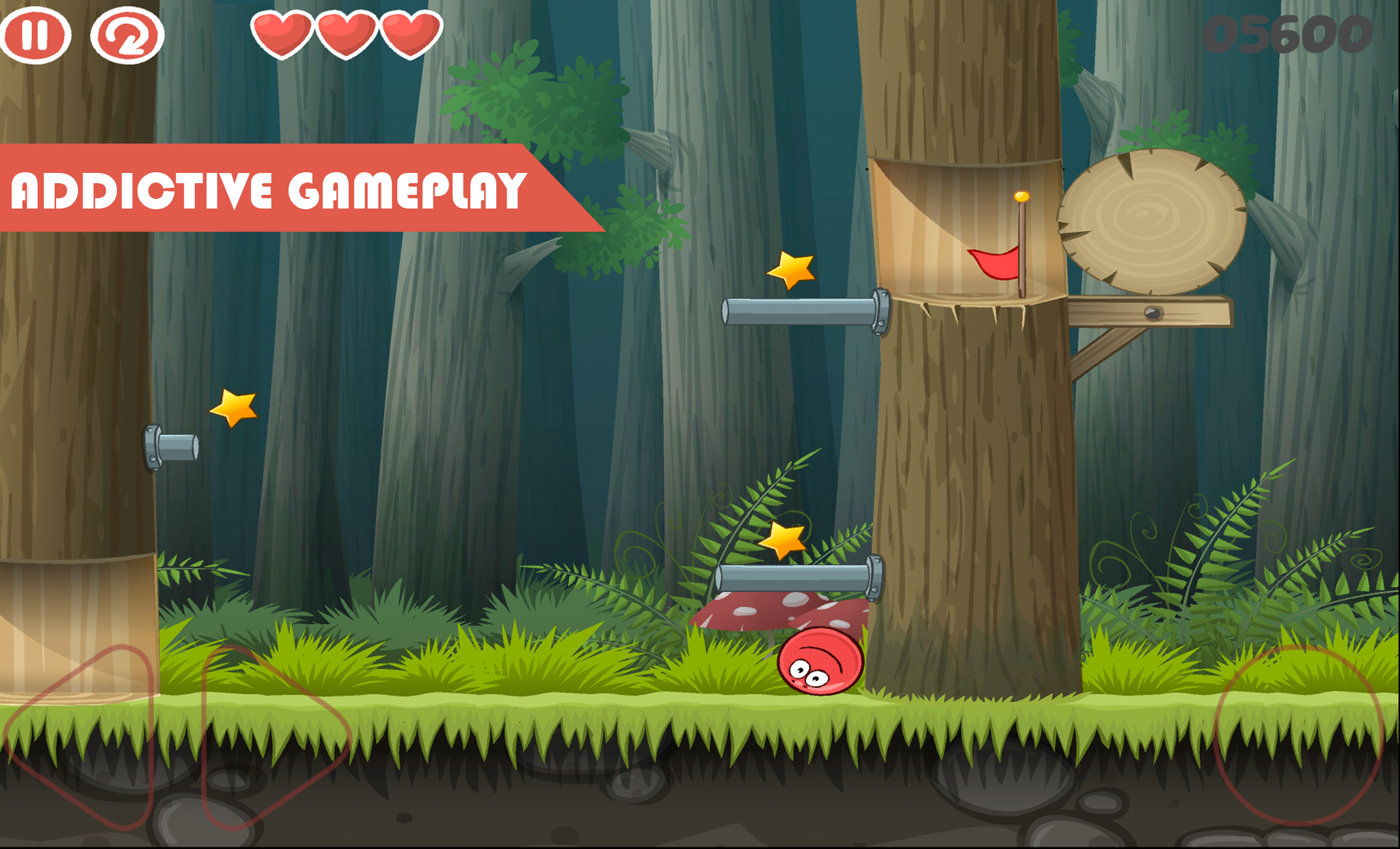 Red Jump Ball 4 Vol 2: Red ball Adventure Game Screenshot