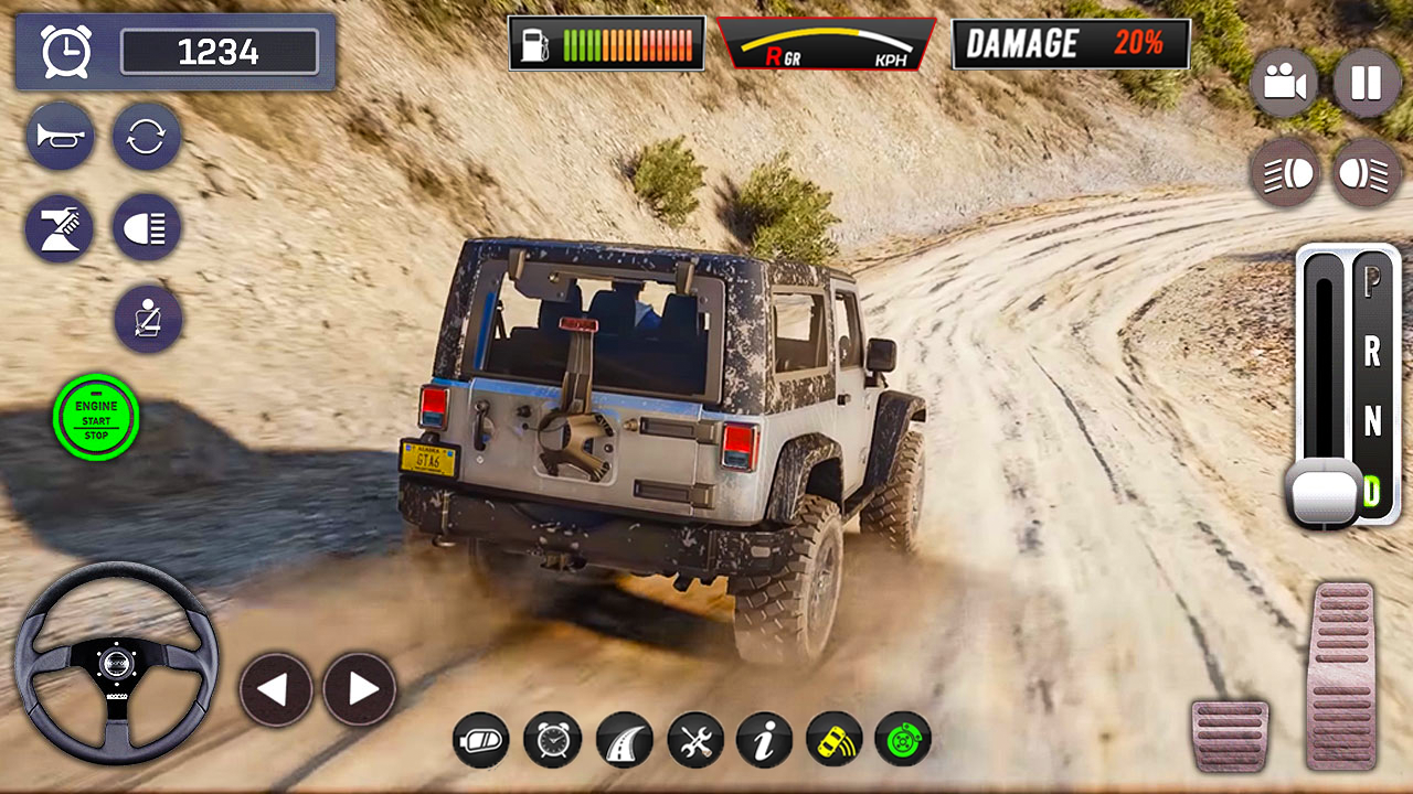 Offroad Jeep Crazy Driving 3D Game Screenshot