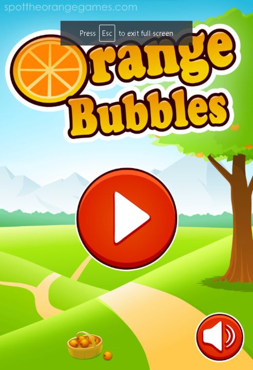 Orange Bubbles Game Screenshot