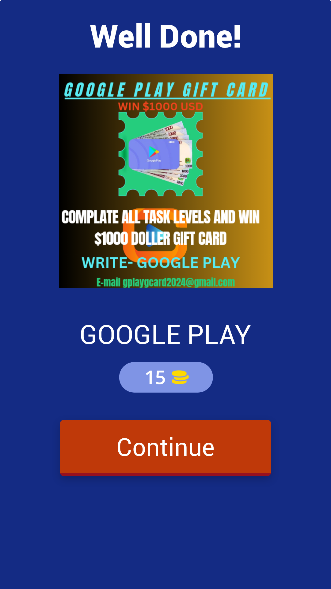Screenshot of Google Play Gift Card 2024
