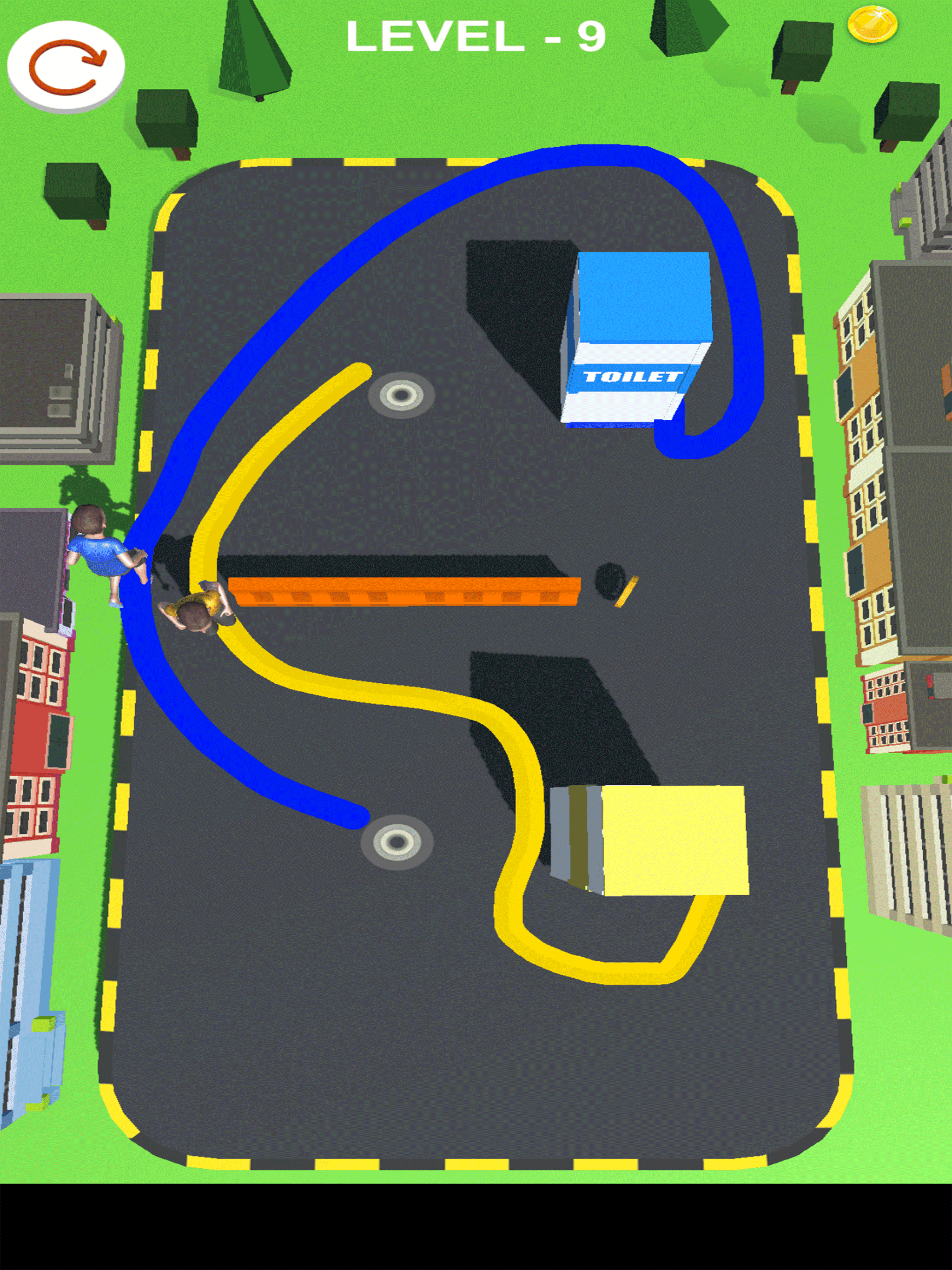 Toilet Rush Draw Puzzle Run 2 Game Screenshot
