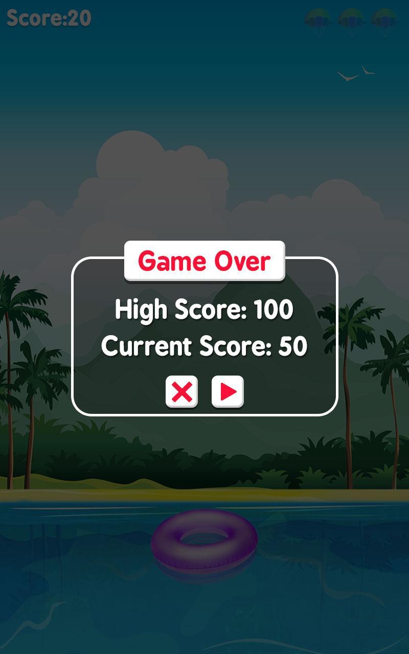 Parachute Jump : Sky Dive Game Game Screenshot