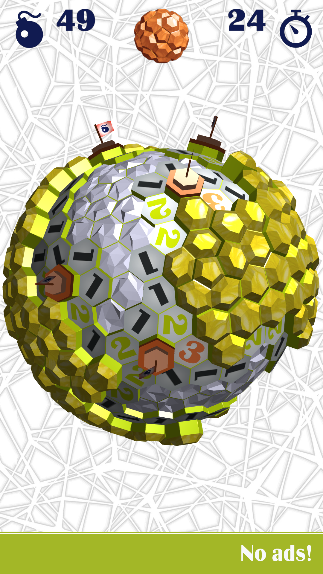 Ball Bomb Minesweeper 3D Game Screenshot