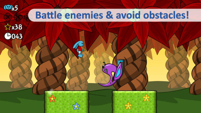 Pauli's Adventure Island: An Epic Bunny Platformer ゲームのスクリーンショット