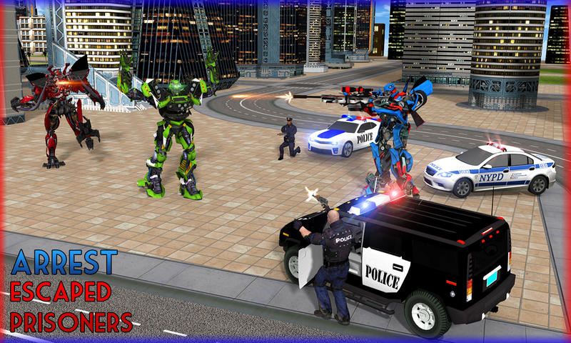 Screenshot of Police Robot Transformation - Prison Escape