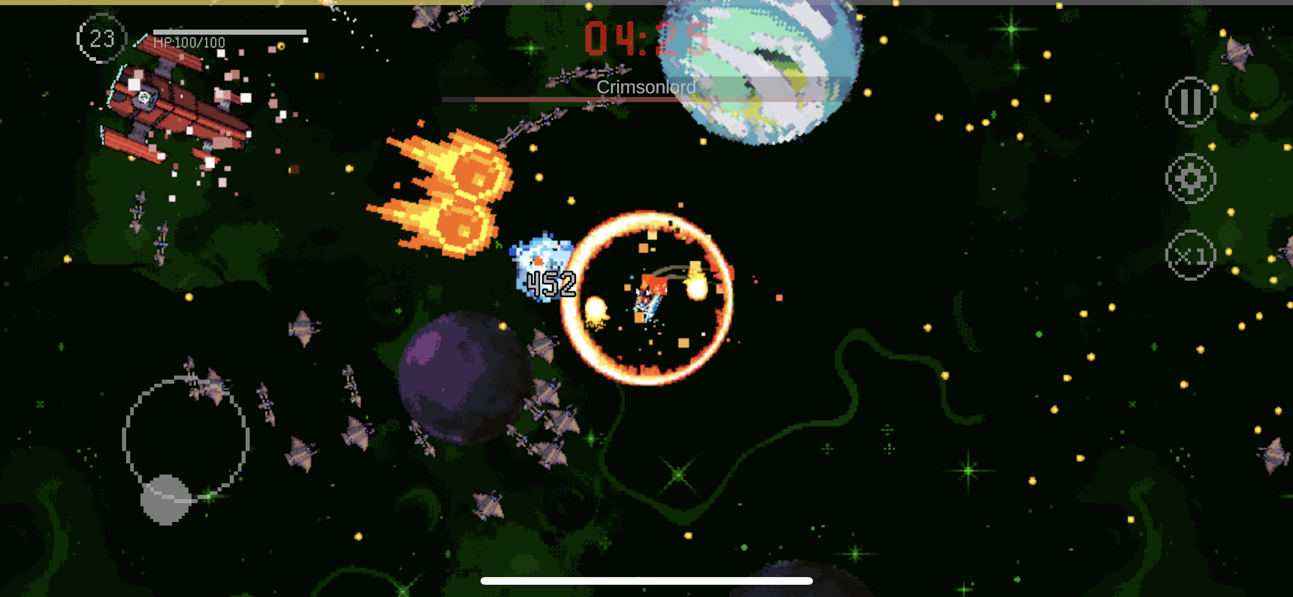 Cosmic Survival: 2D Roguelike Game Screenshot