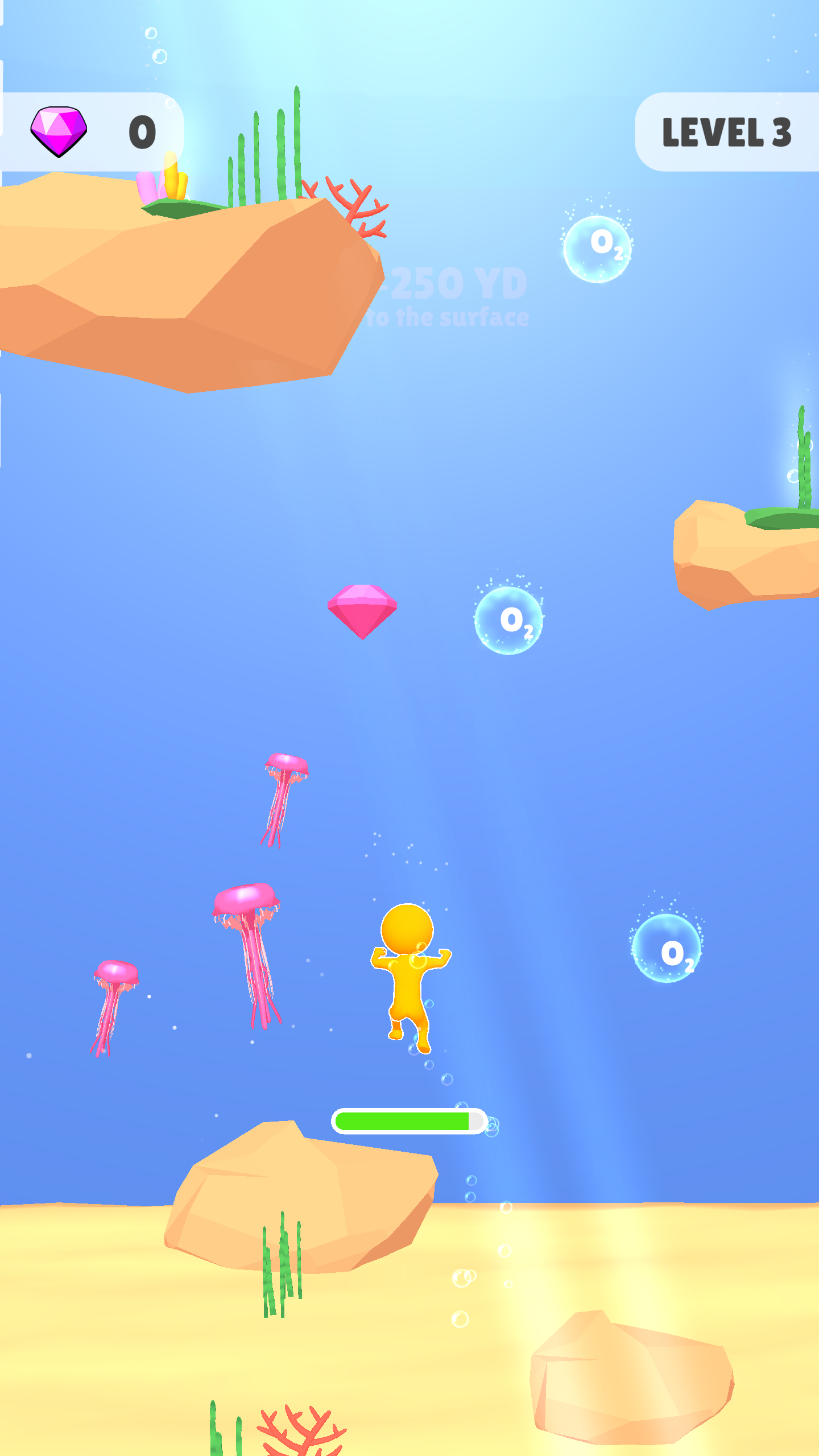 Captura de Tela do Jogo Underwater Run 3D