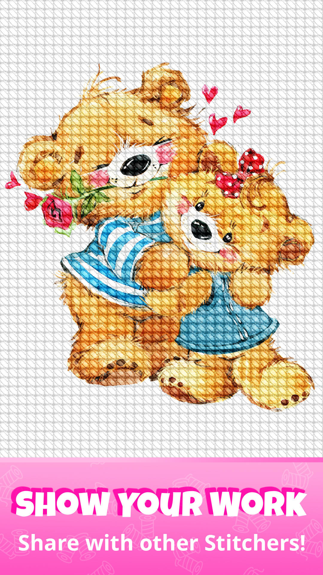 Cross Stitch Pattern, Pixelart Game Screenshot
