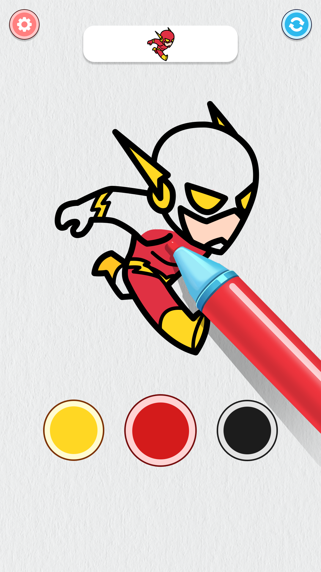 Screenshot of Superhero Coloring : ASMR Book