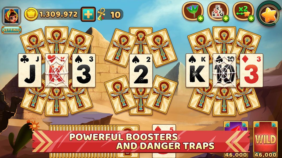 Solitaire - Pyramid Kingdom - Tripeaks screenshot game