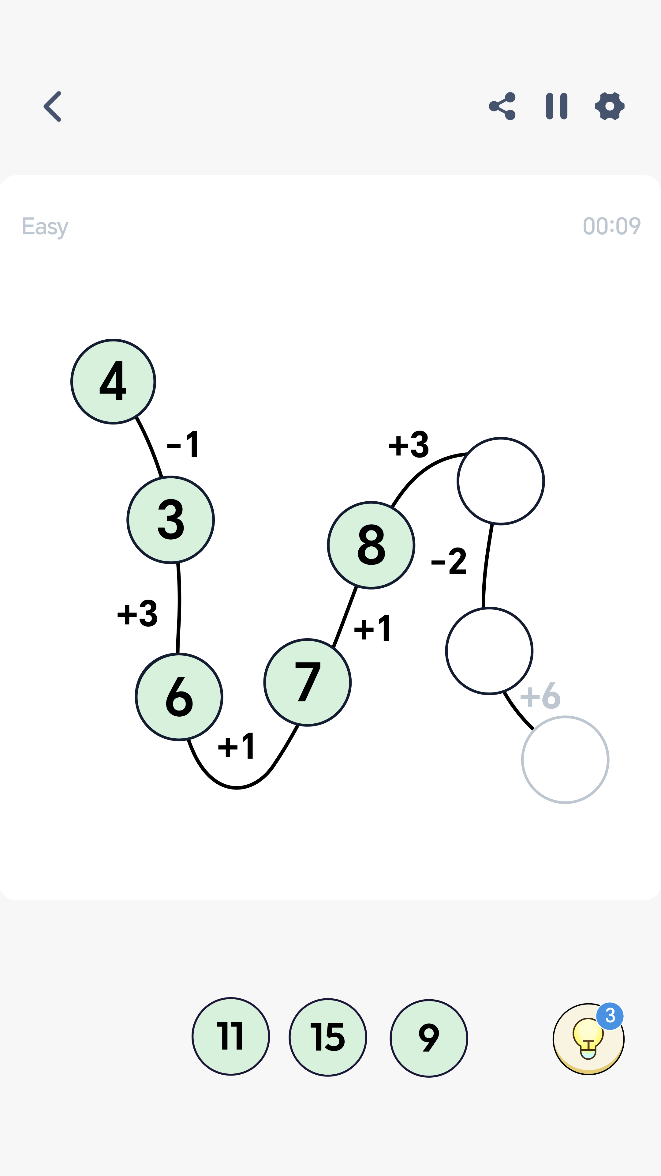 Crossmath Number Chain ゲームのスクリーンショット