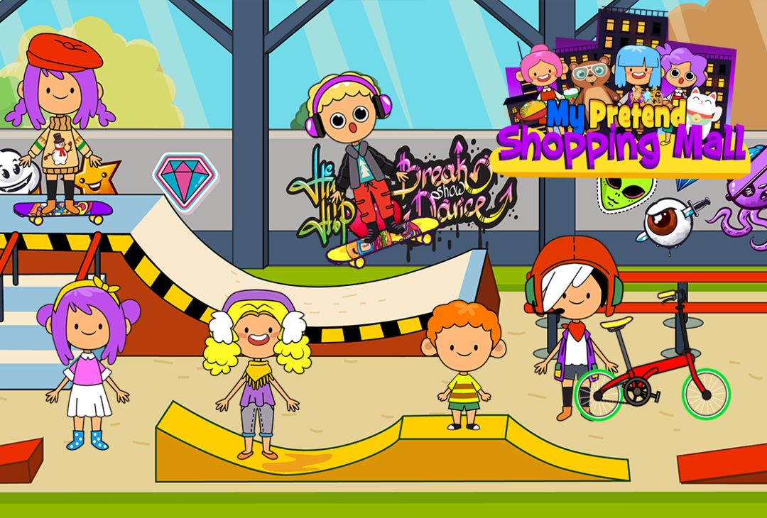My Pretend Mall - Kids Shopping Center Town Games ภาพหน้าจอเกม