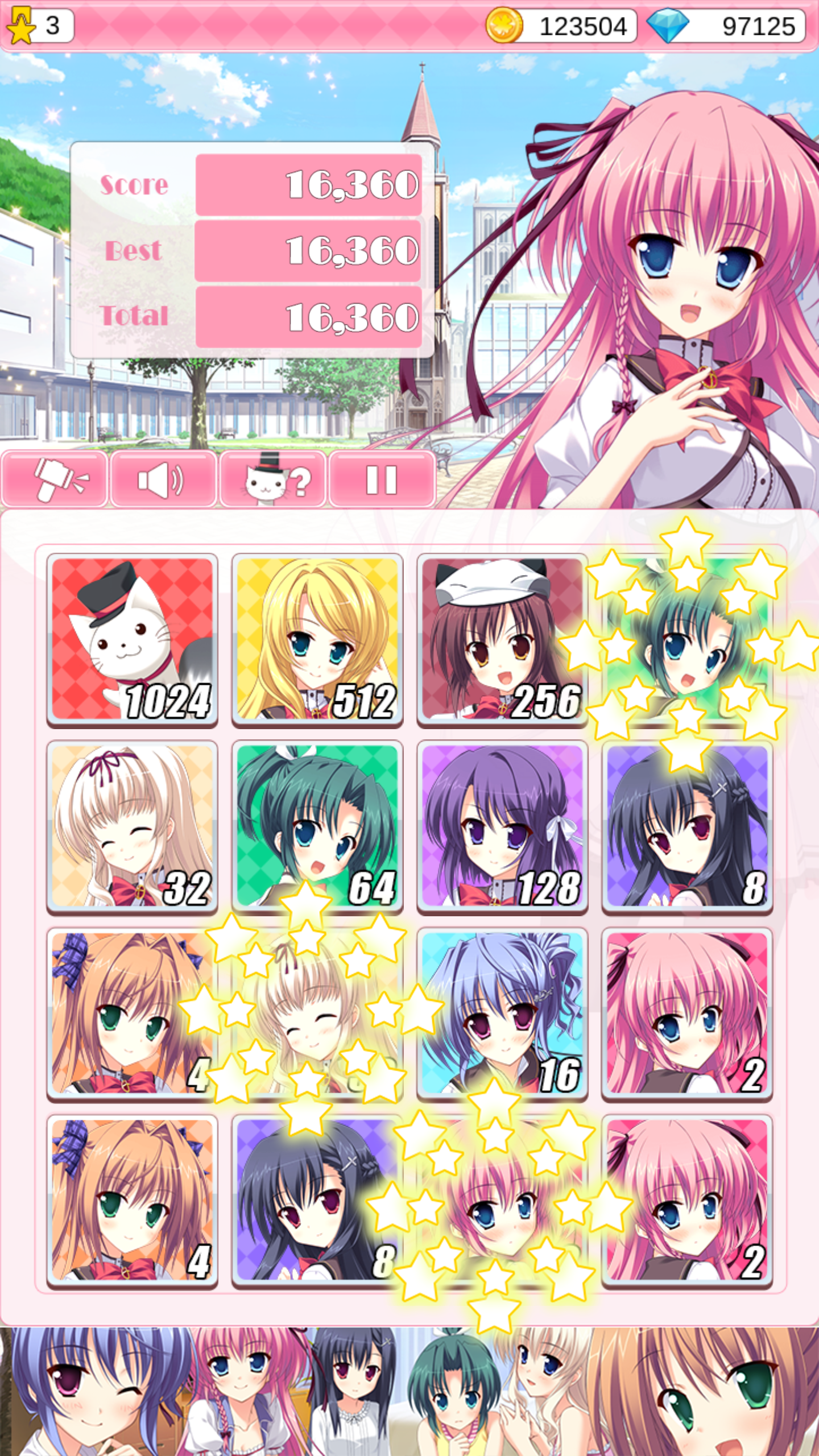 Cuplikan Layar Game 에반젤 2048