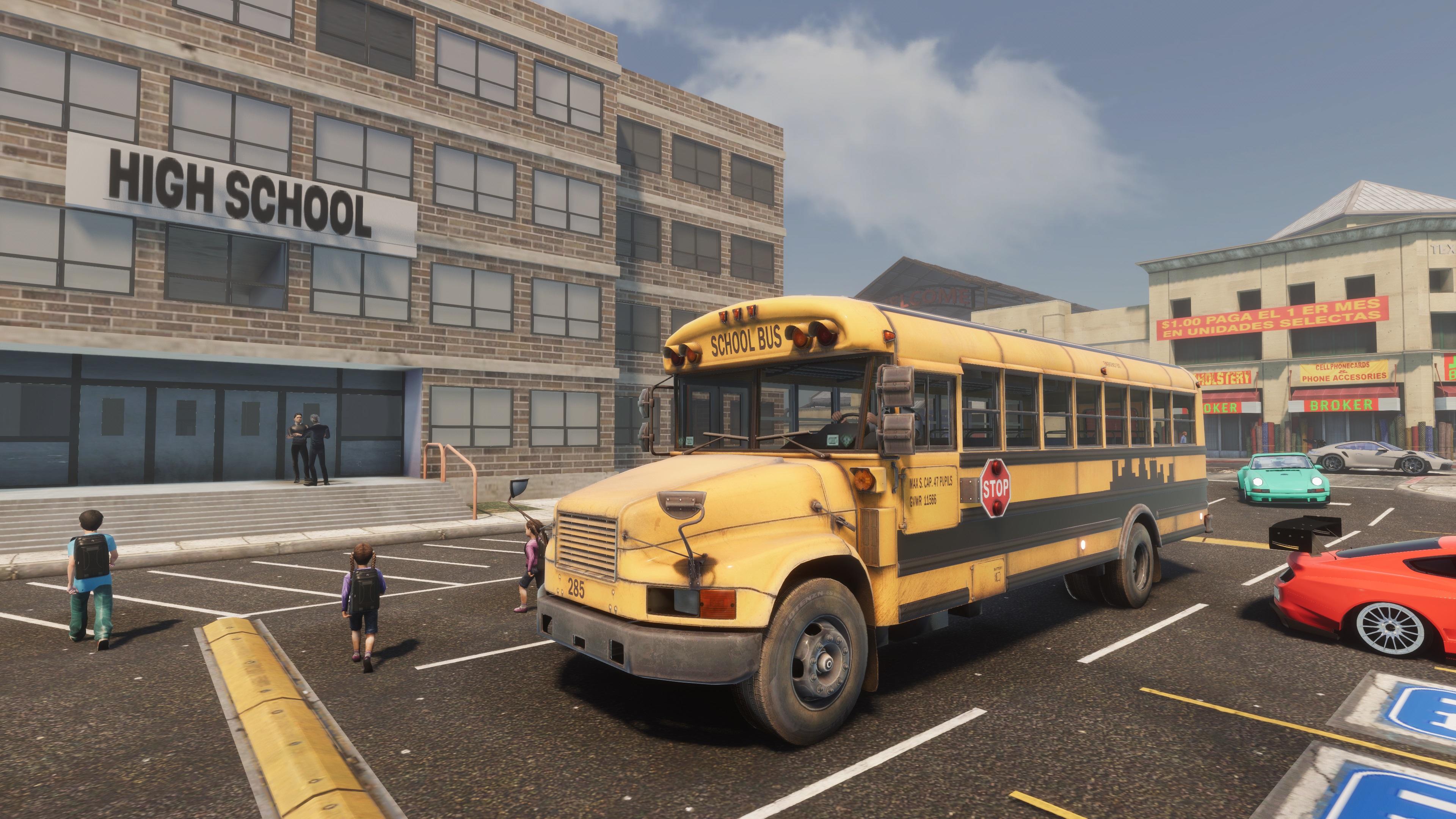 School Bus Driving Coach Games Game Screenshot