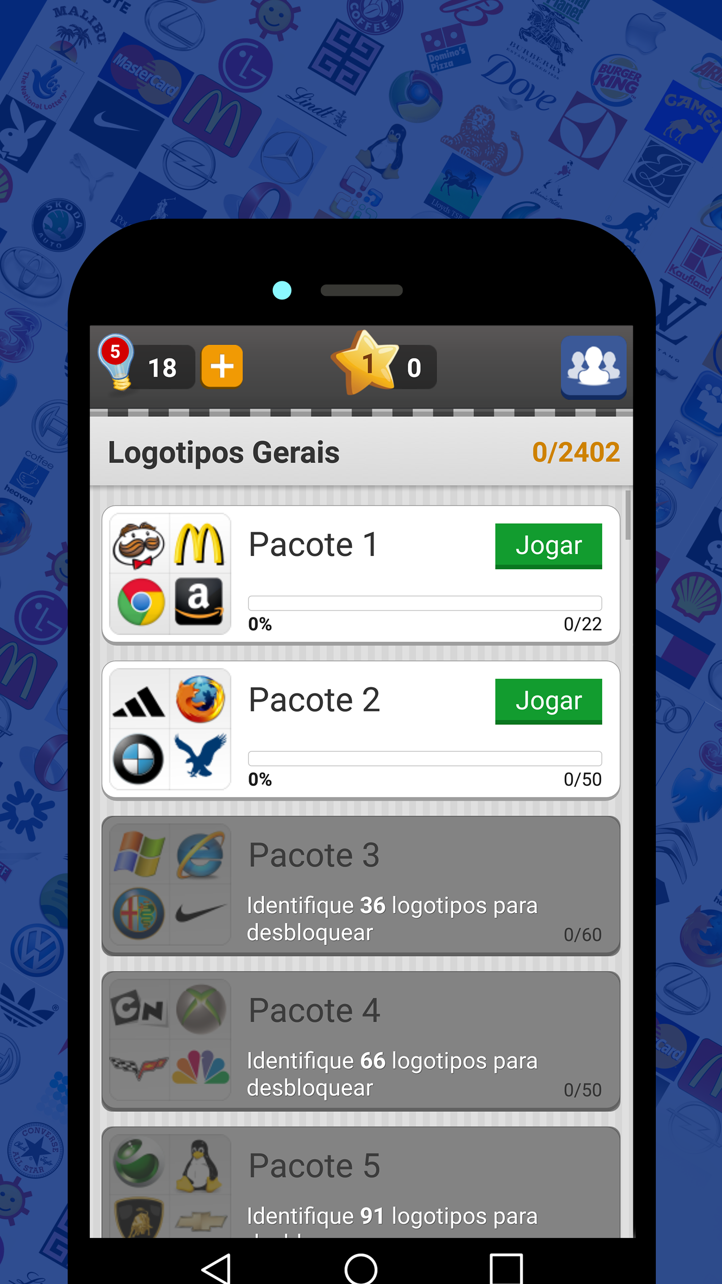 Captura de Tela do Jogo Logo Game: Identifique Marcas