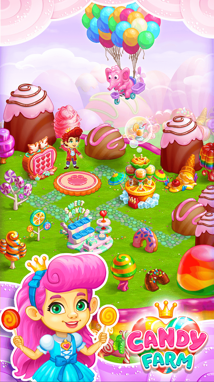 Screenshot 1 of Candy Farm: เมืองเค้กและคุกกี้ 1.30
