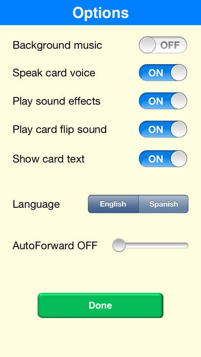 Screenshot of Voice Toddler Cards - the talking flashcards