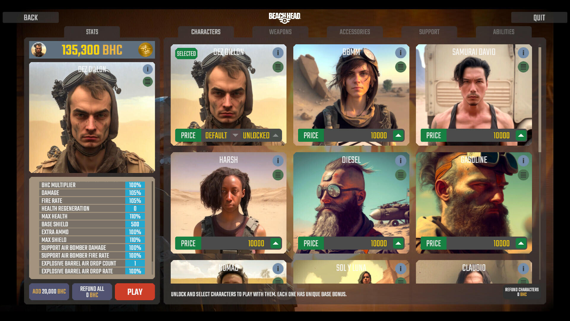 BeachHead Rogue Game Screenshot