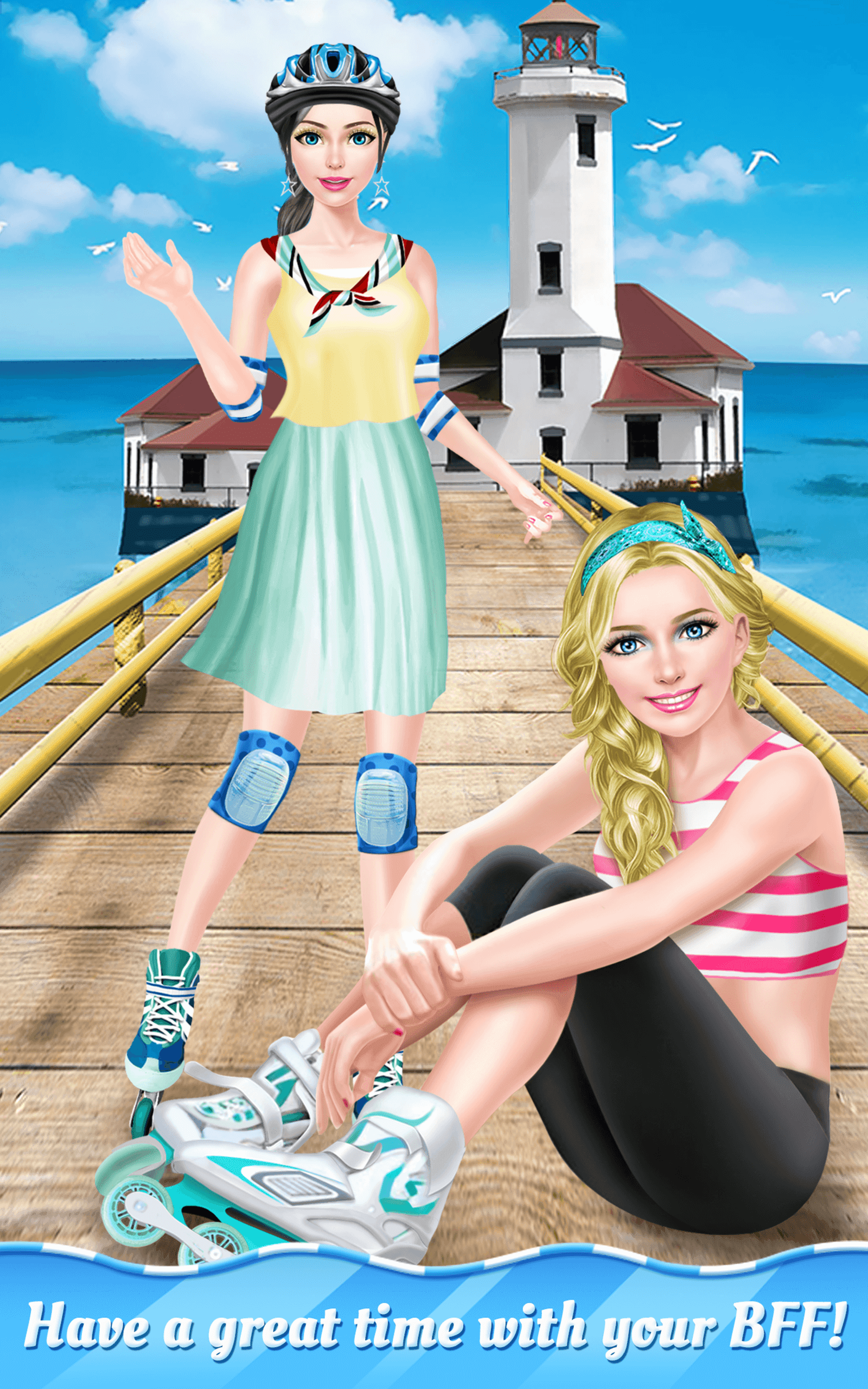 Summer Roller Girl - BFF Salon Game Screenshot