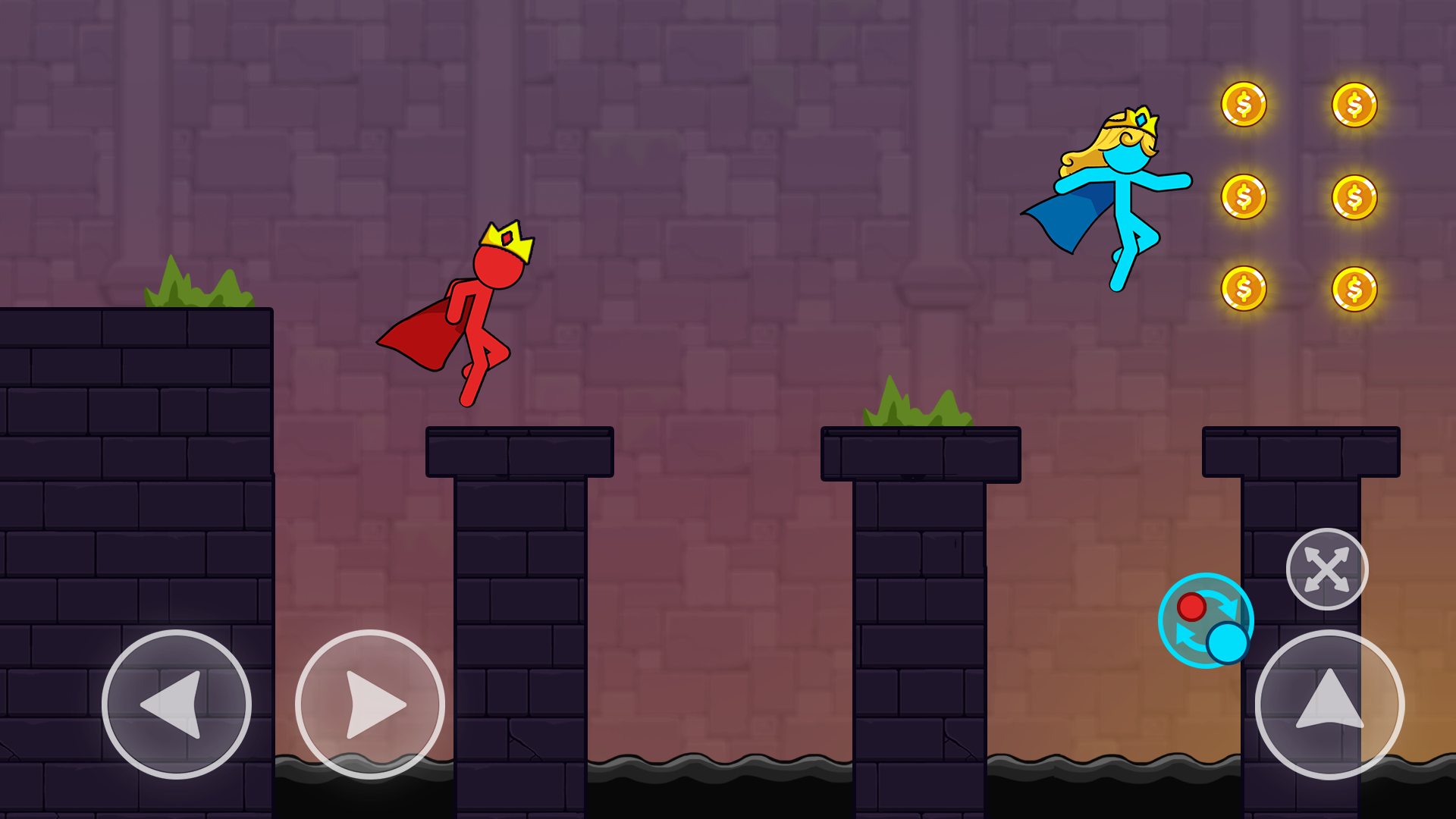 Stick Adventure: Red And Blue Game Screenshot