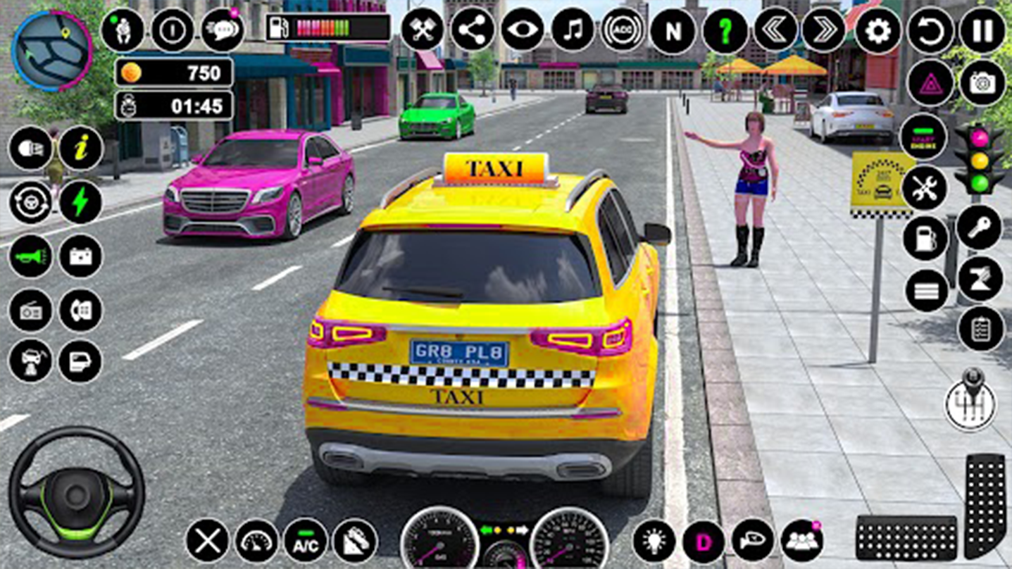 Screenshot of US Prado Car Taxi Driving Sim