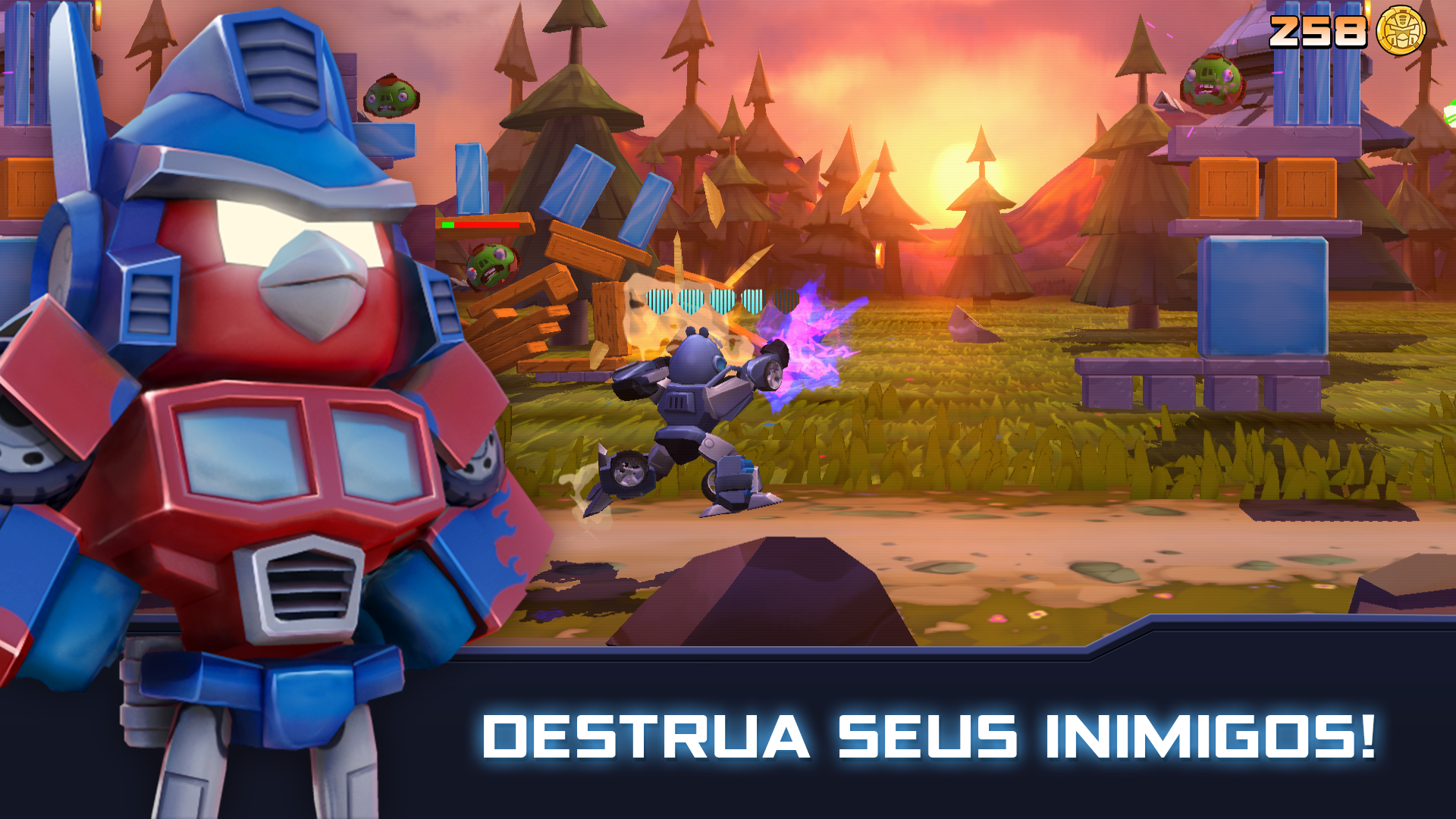 Captura de Tela do Jogo Angry Birds Transformers