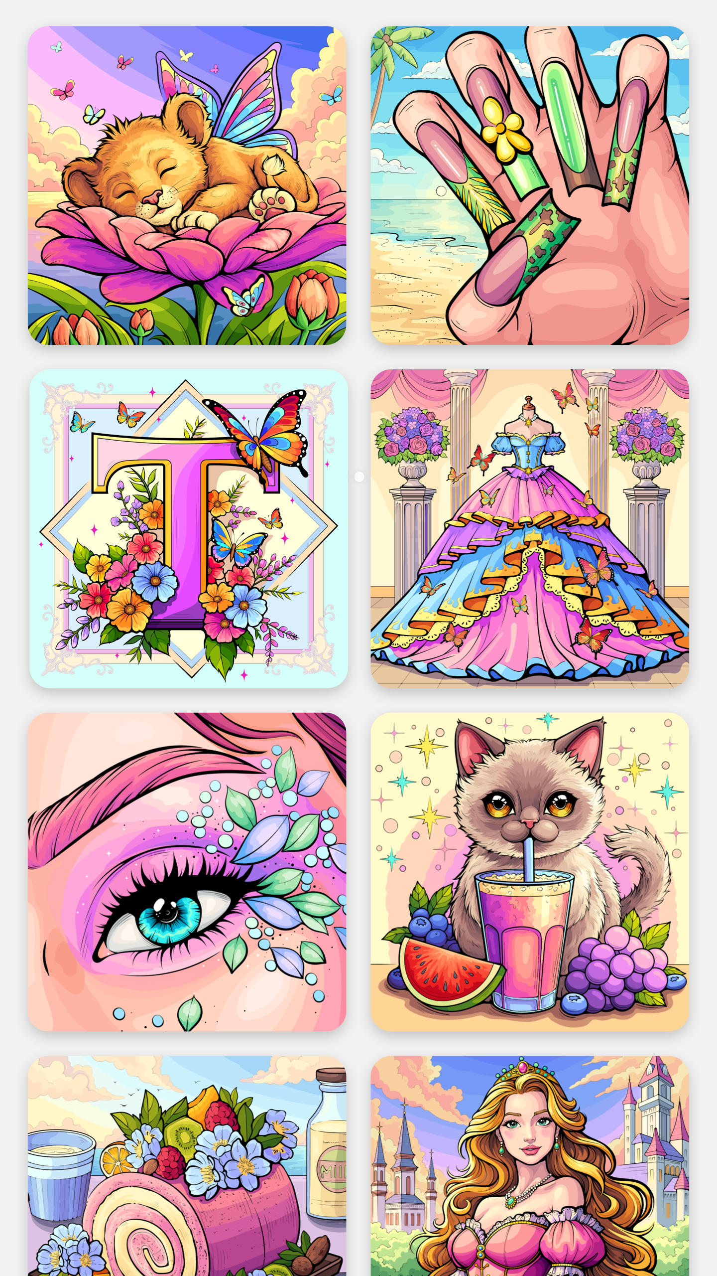 數字塗色 - 藝術著色遊戲（Paint.ly） 遊戲截圖