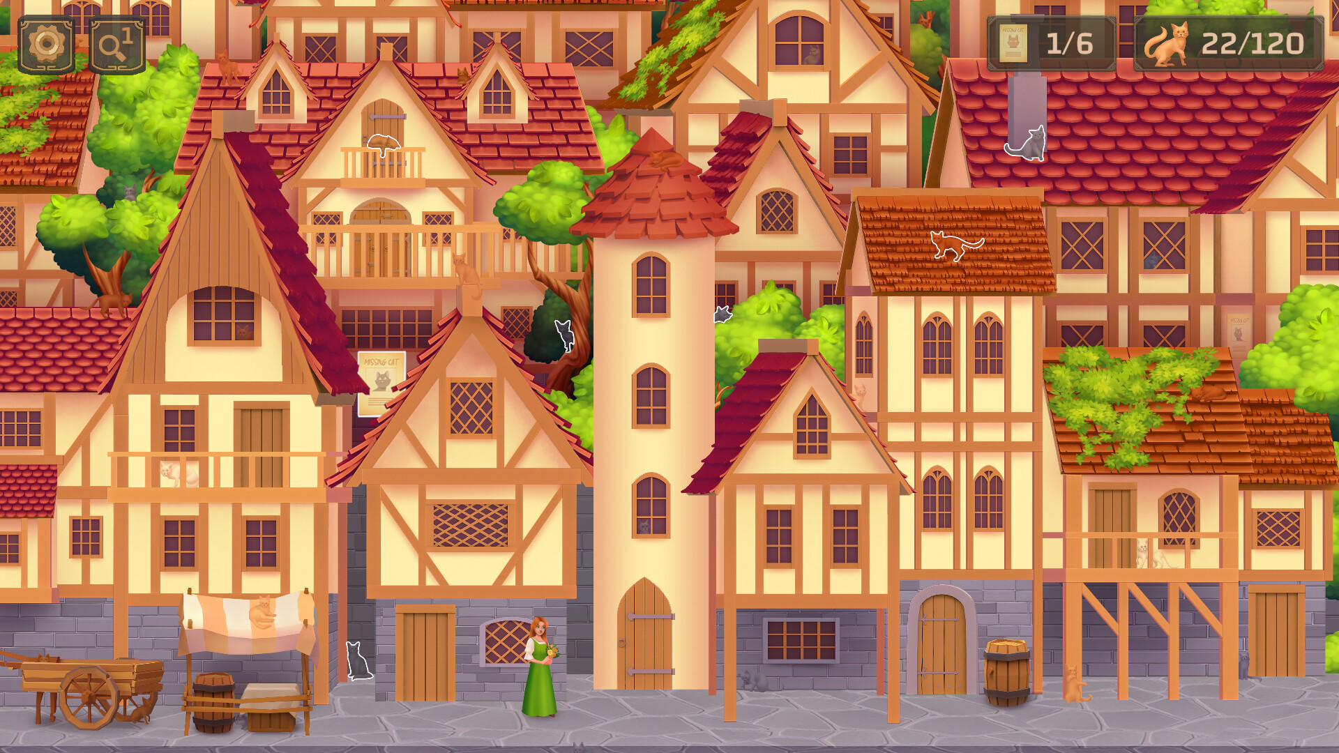 Cat Search in Medieval Times screenshot game