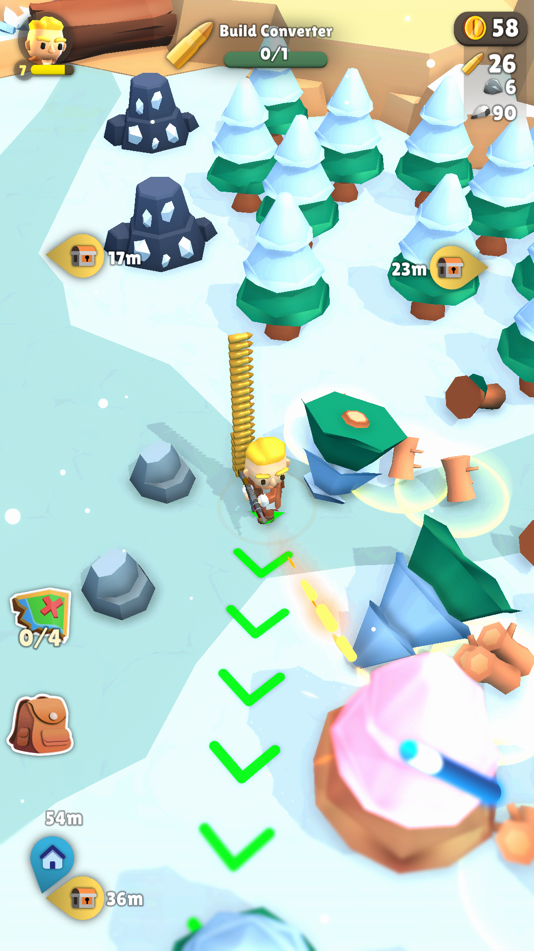 Snow Survivor ゲームのスクリーンショット