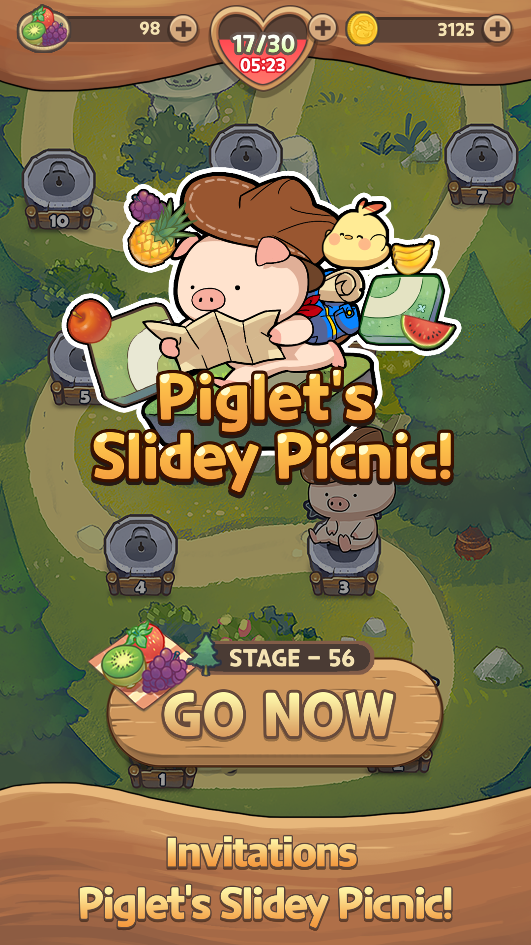Piglet's Slidey Picnic Game Screenshot