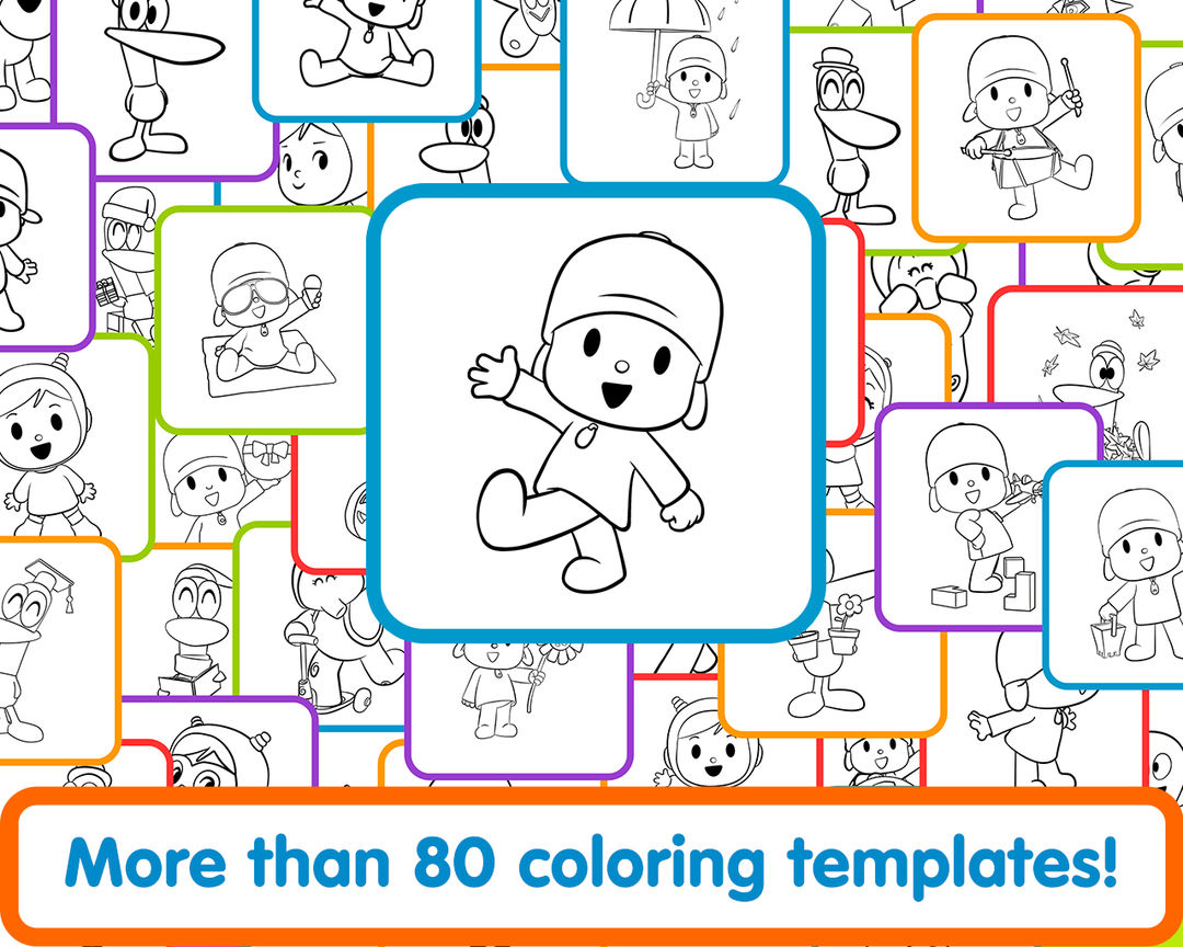 Screenshot of Pocoyo Colors:  Fun drawings!
