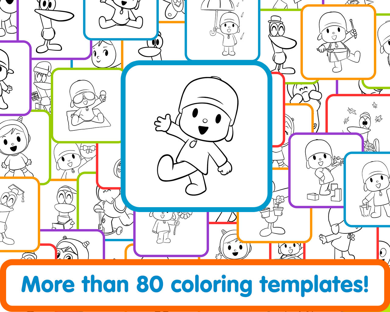 Pocoyo Colors:  Fun drawings! Game Screenshot