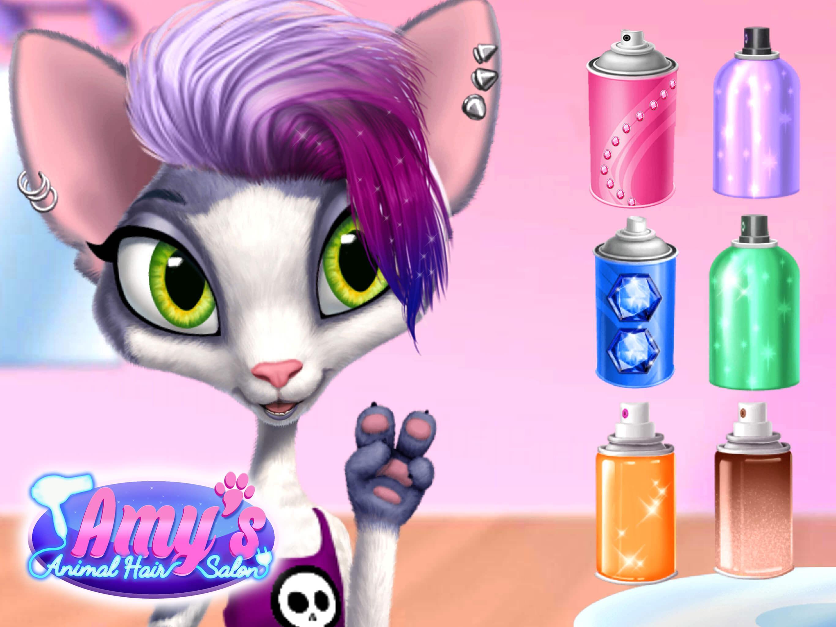 Captura de Tela do Jogo Amy's Animal Hair Salon