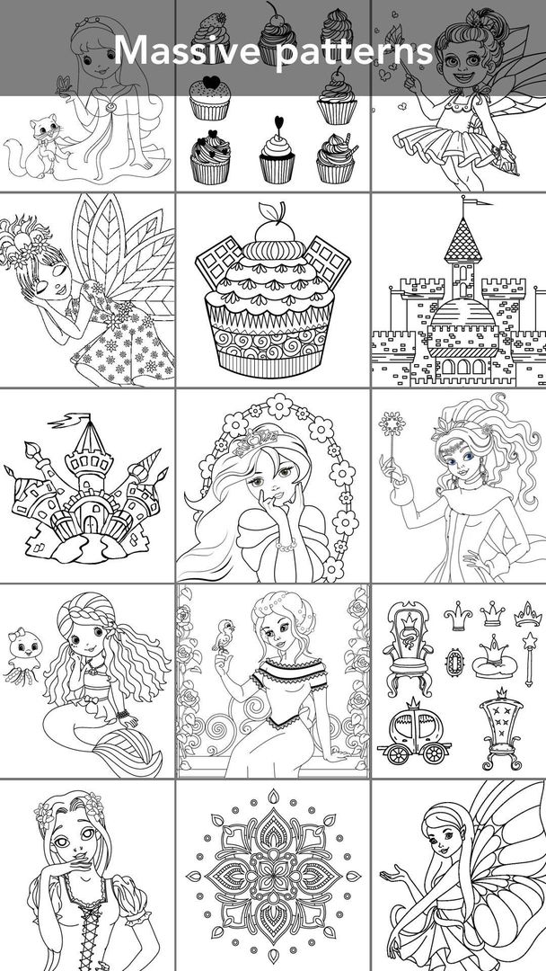 Princess coloring book screenshot game