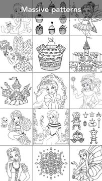 Princess coloring book Game Screenshot
