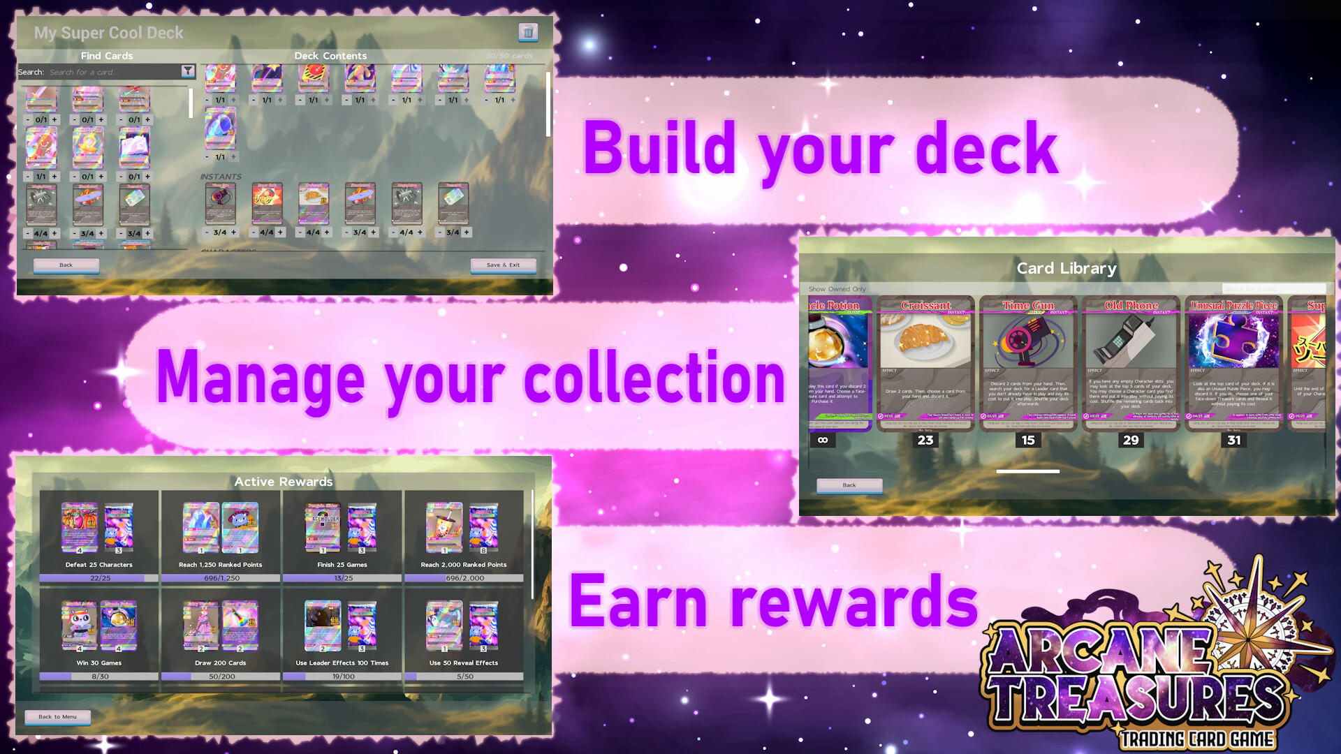 Screenshot of Arcane Treasures: Trading Card Game