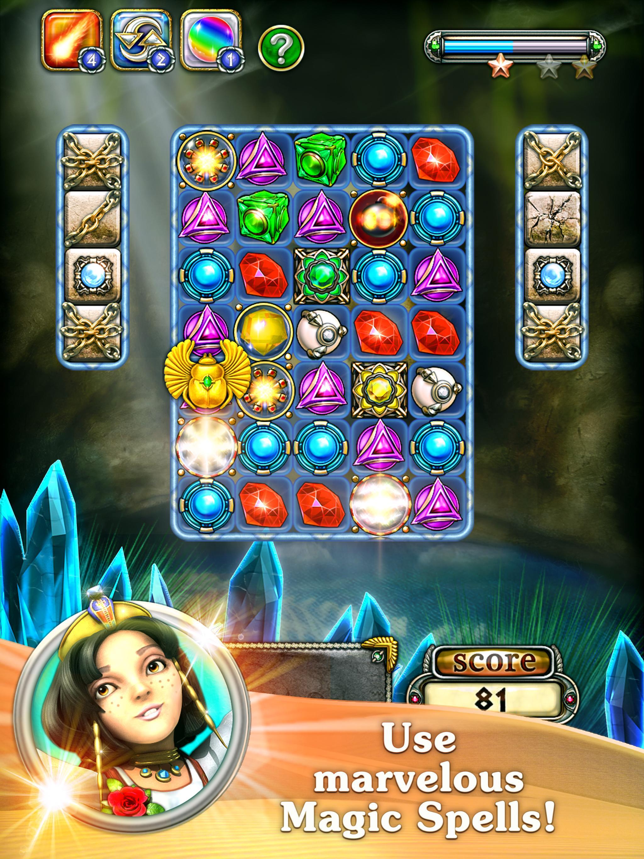 Jewellust Endless: match 3 Game Screenshot