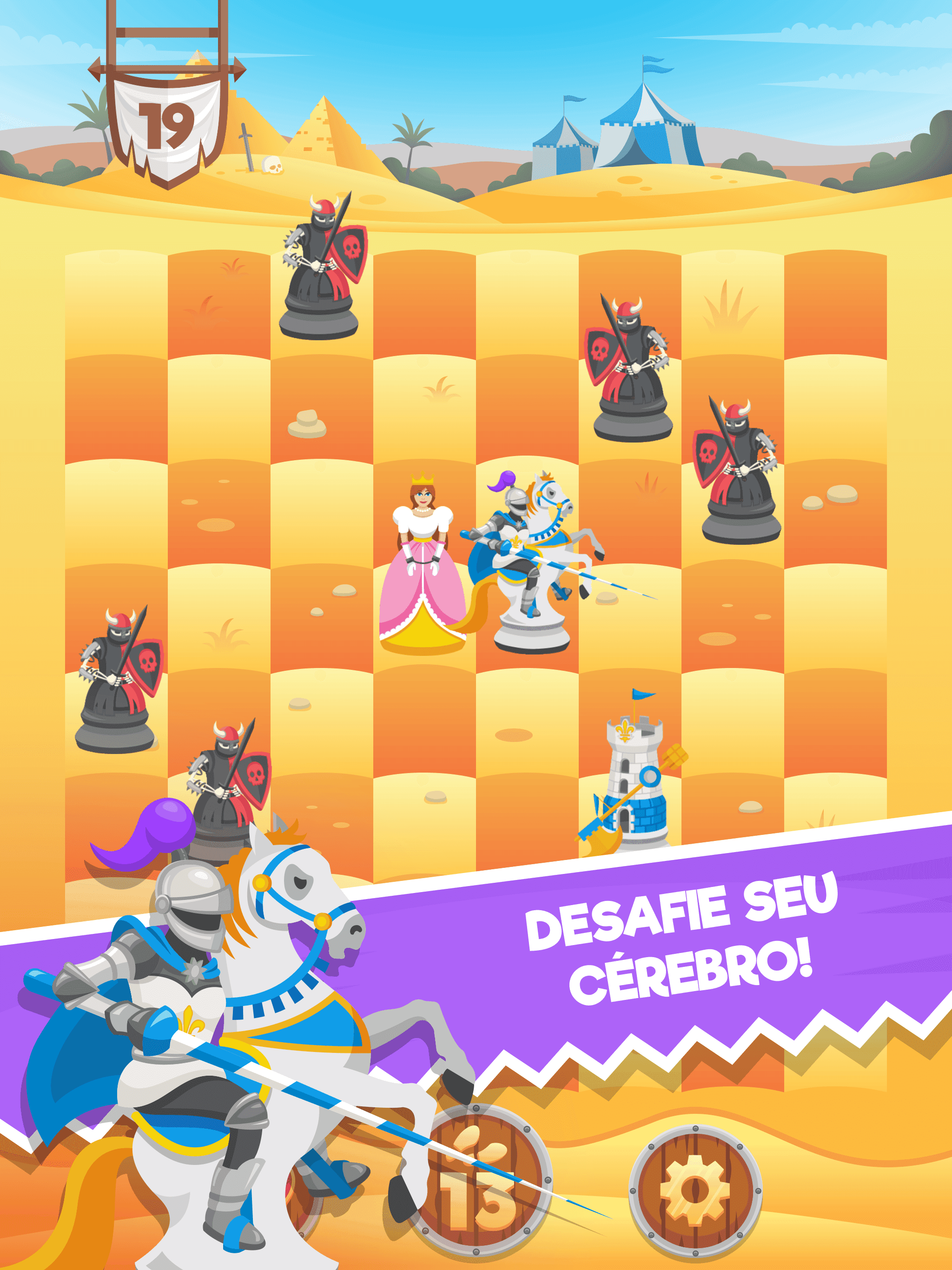 Captura de Tela do Jogo Knight Saves Queen