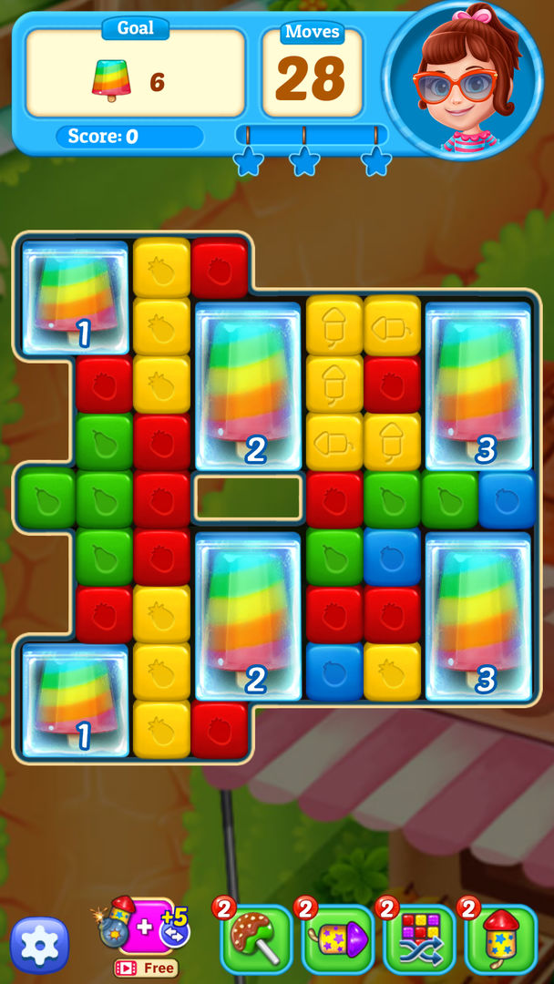 Screenshot of Fruit Cube Blast