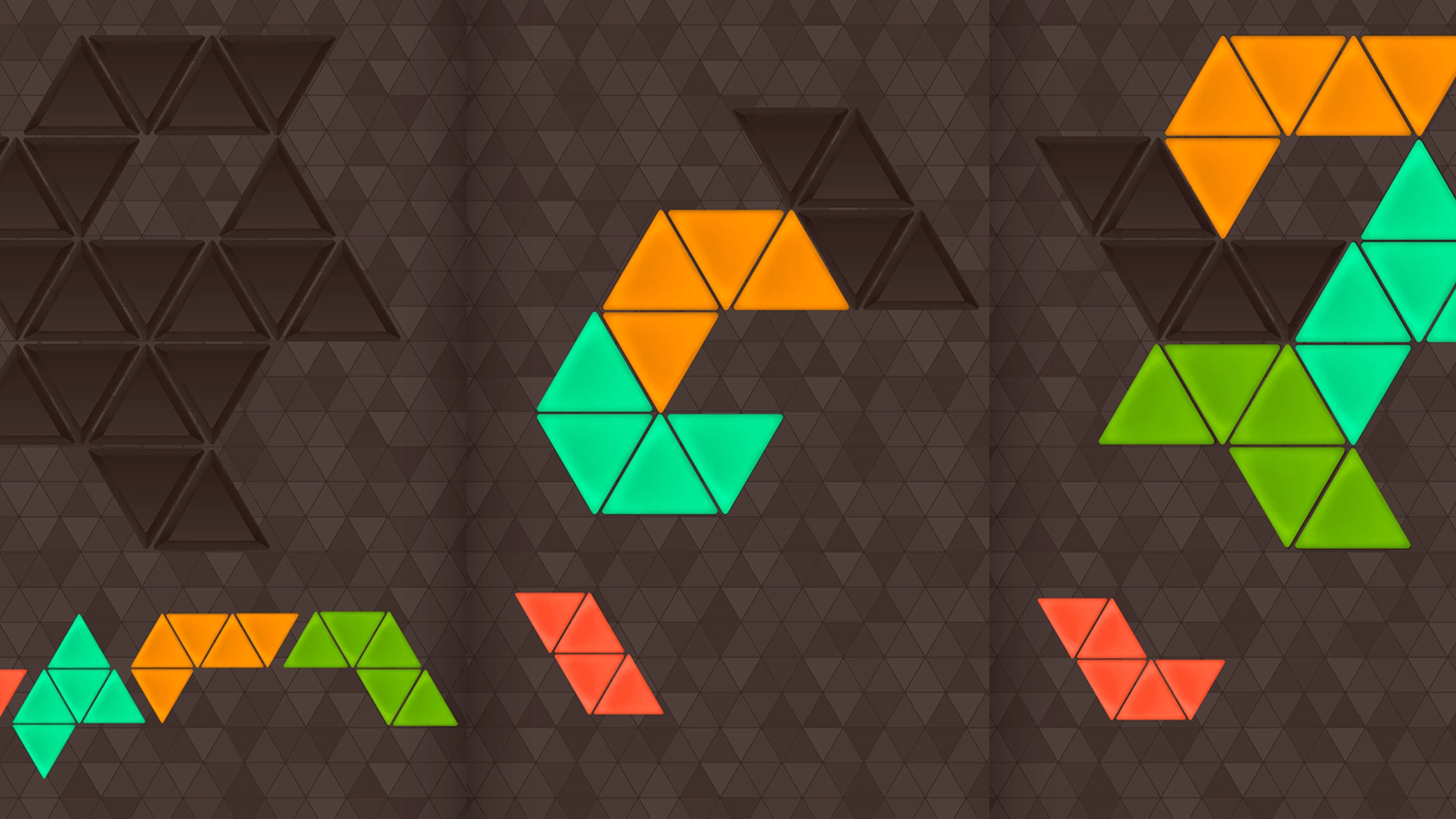 삼각형 탄 그램 게임 스크린 샷