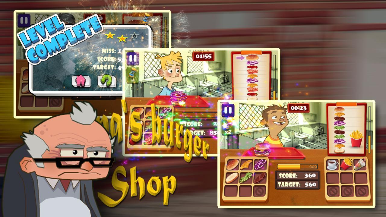 Papa's Burger Shop Game Screenshot