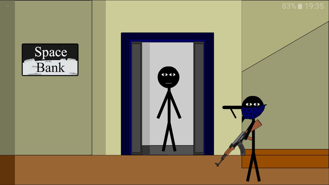 Screenshot of Stickman escape lift