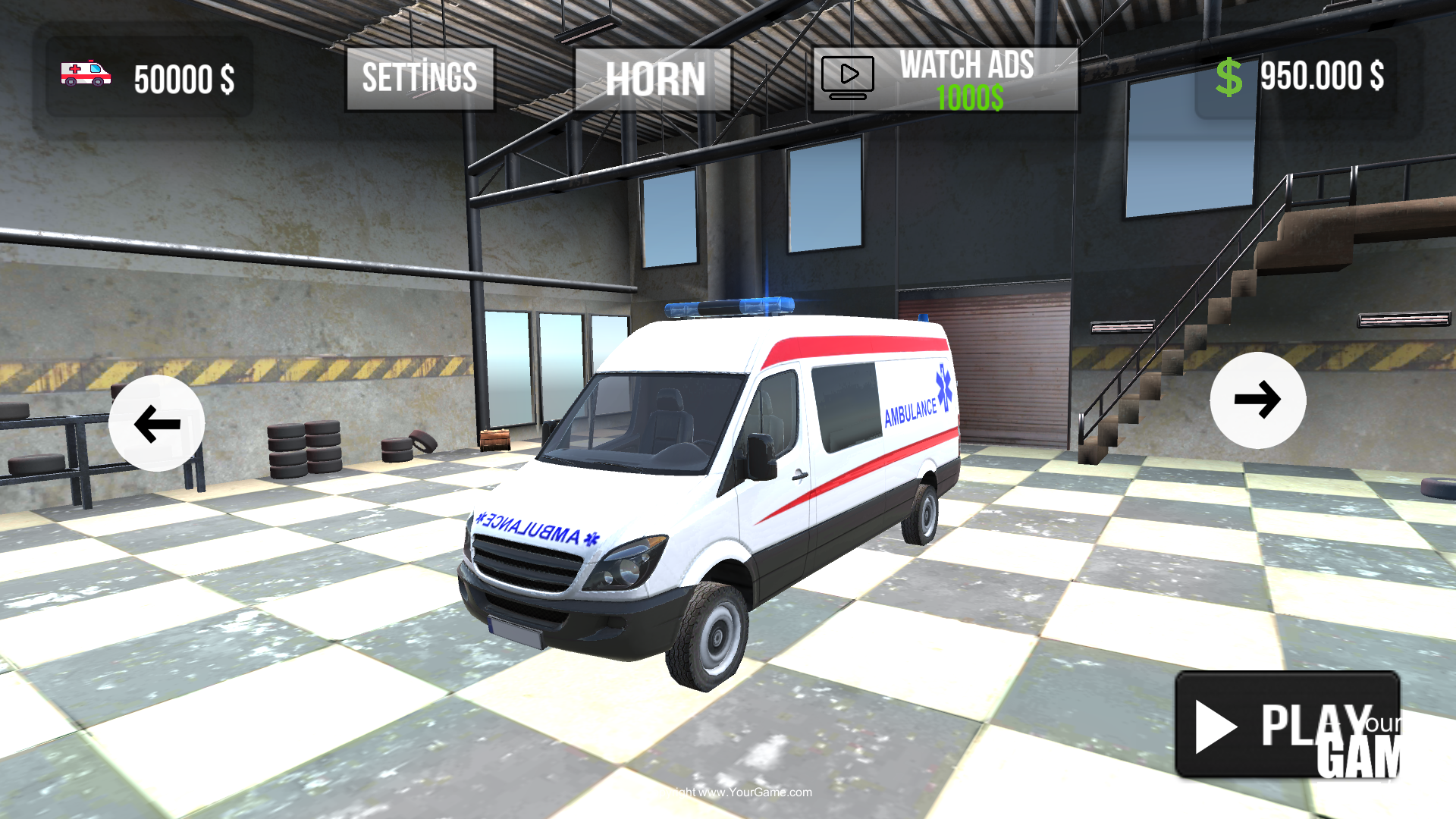 Cuplikan Layar Game Ambulance Simulator 3D Game