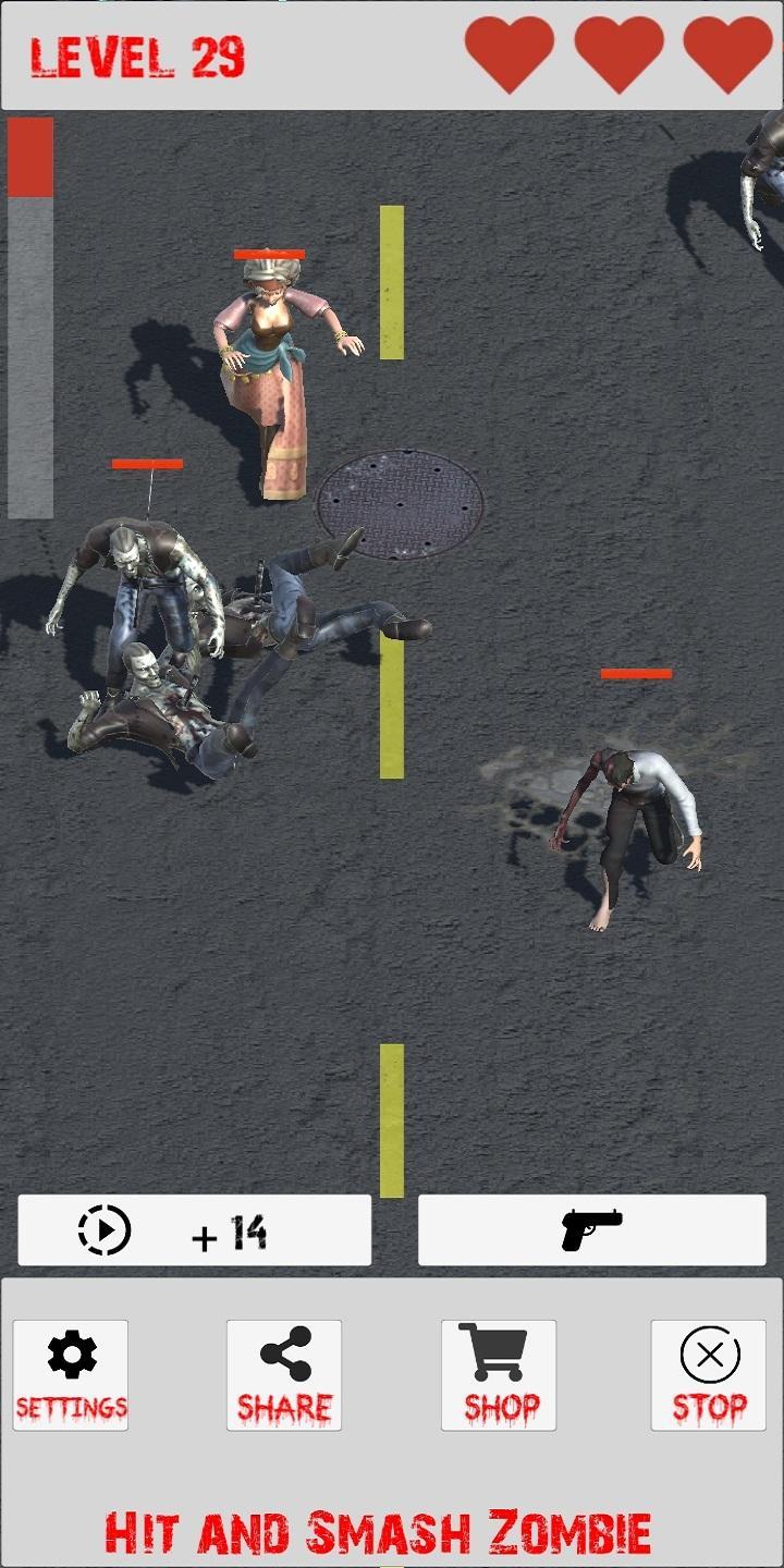 Hit and Smash Zombie Game Screenshot