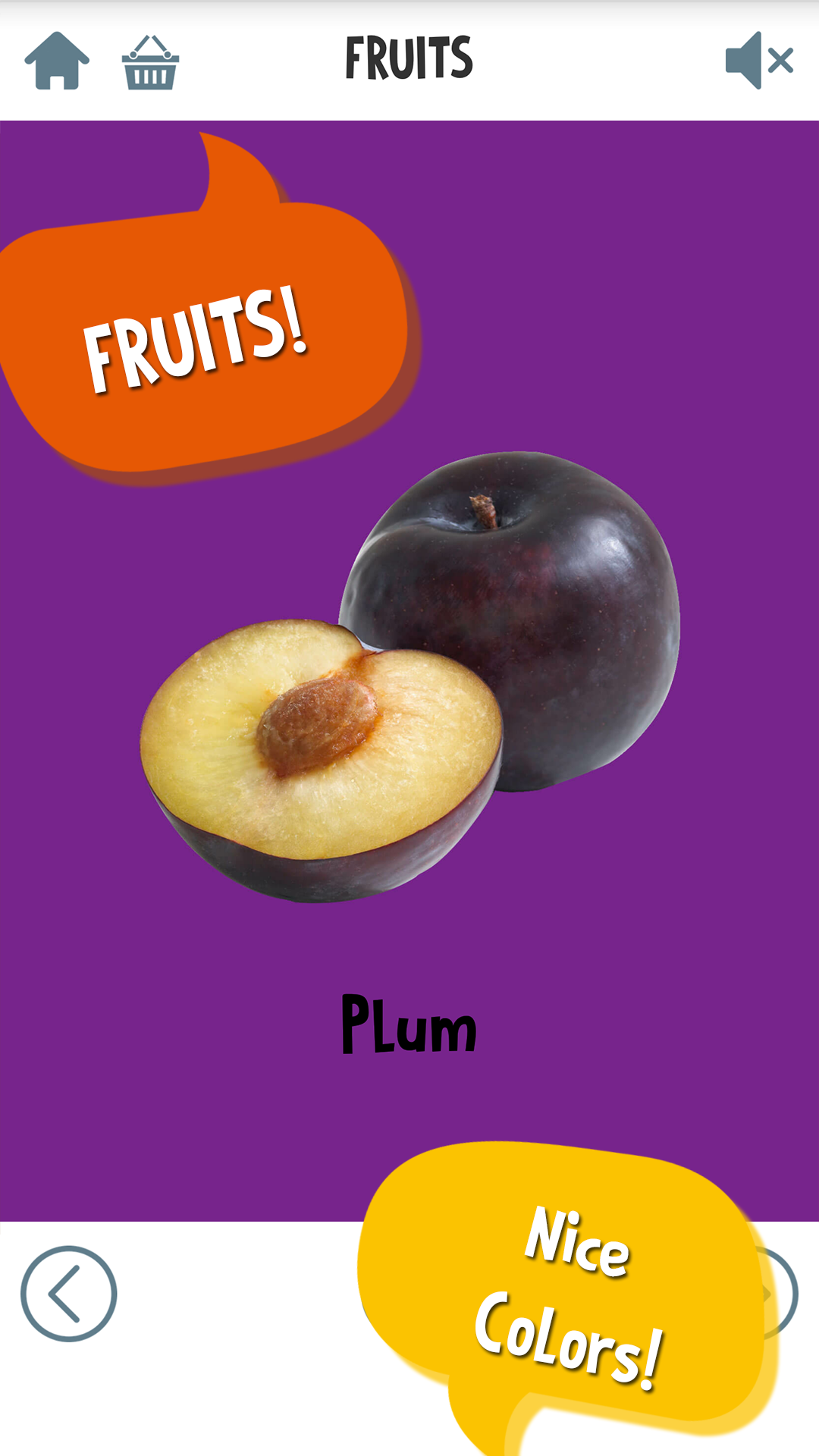 First Words for Baby: Foods 게임 스크린샷