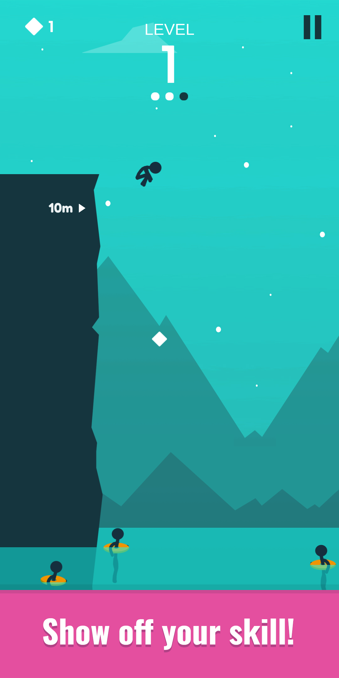 Stickman Cliff Flip Diving screenshot game