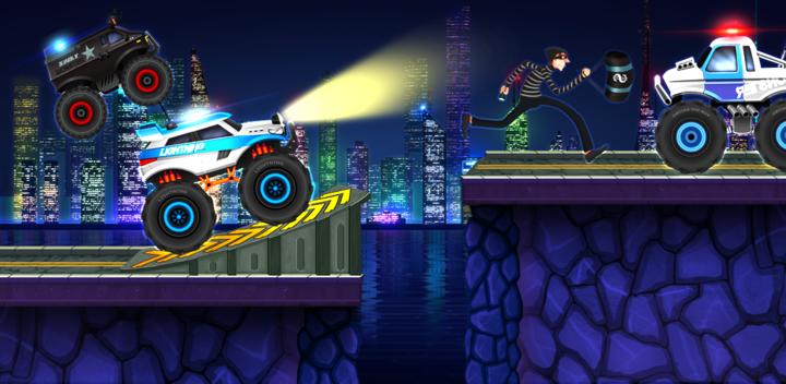 Banner of Monster Truck Kids 4: Police Racing 3.61