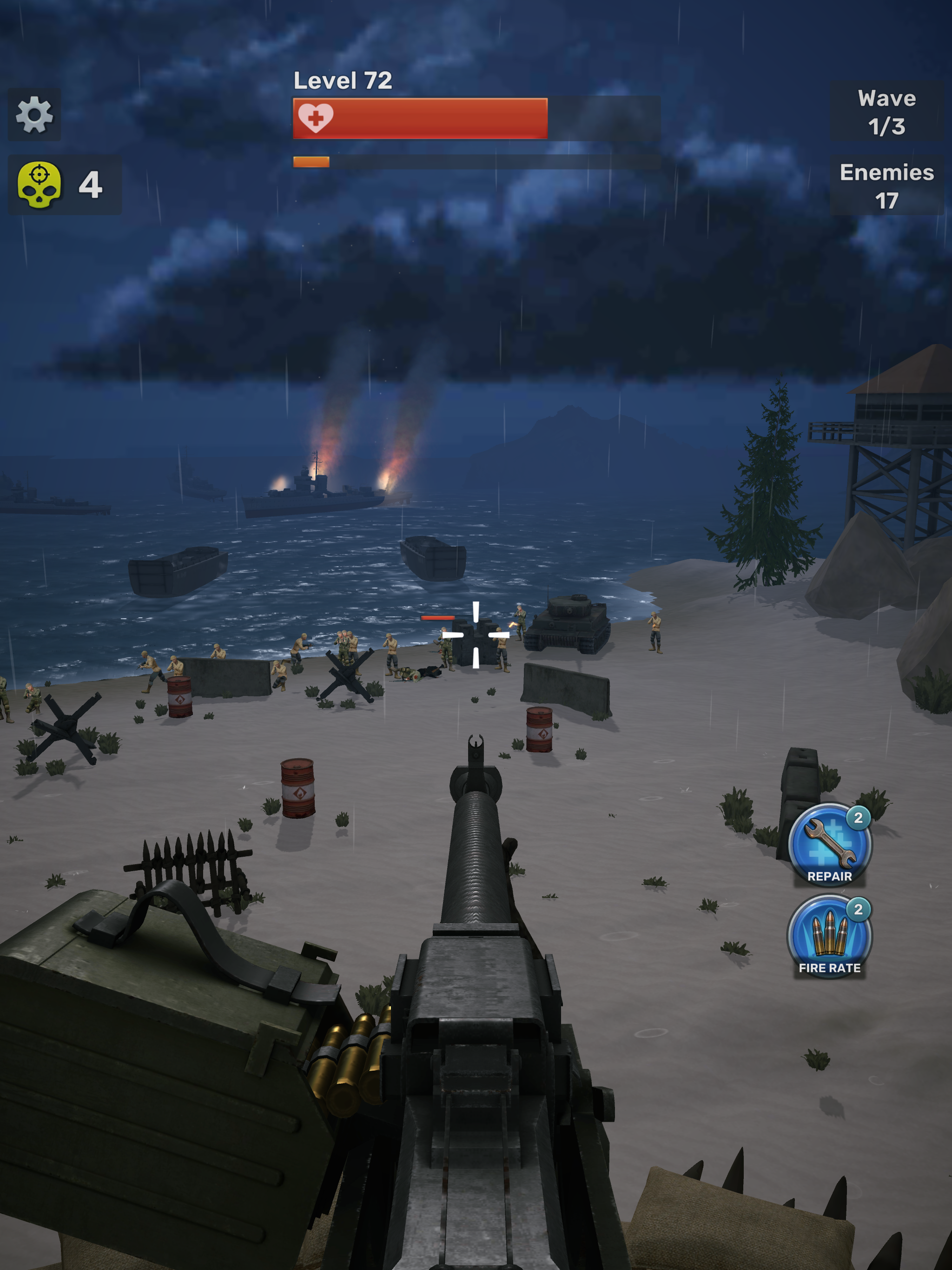 Bullet Storm: Beach Defense Game Screenshot