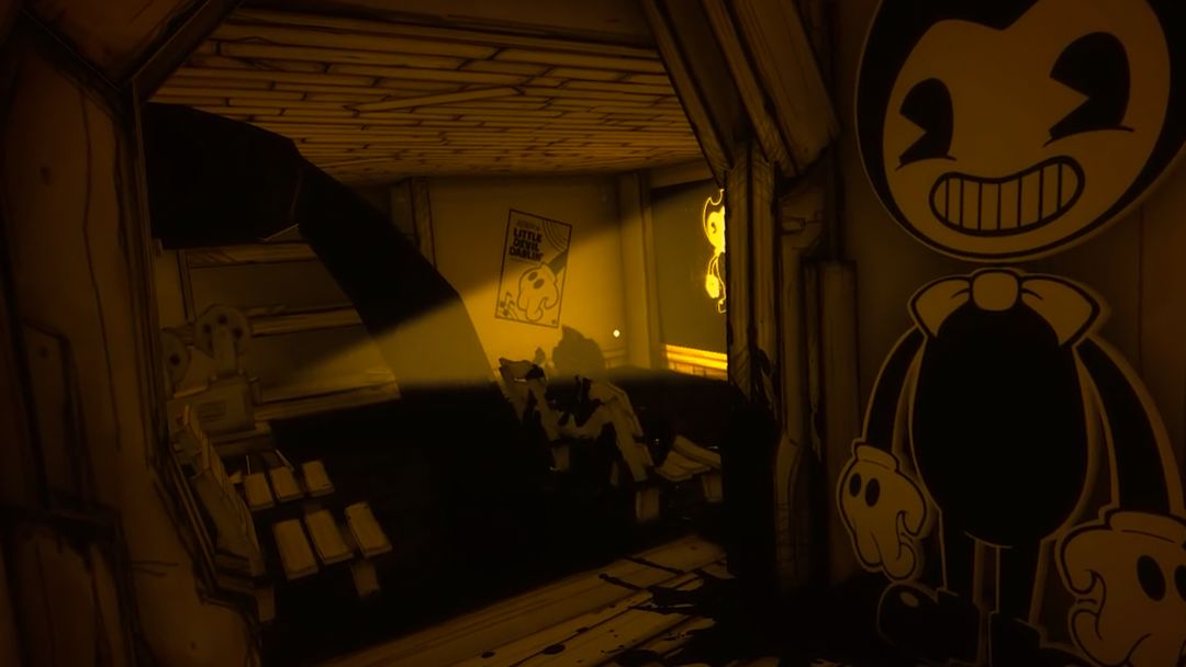 Screenshot of bendy horror ink machine zombies